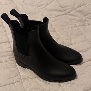 Sam Edelman Black Chelsea Ankle Rain Boots